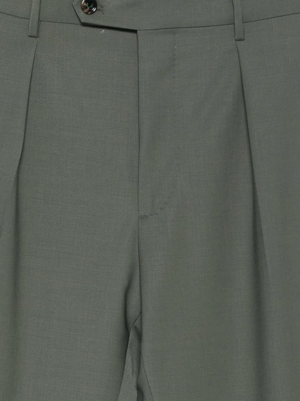 Berwich Chiaia broek met plooien en omgeslagen pijpen Groen