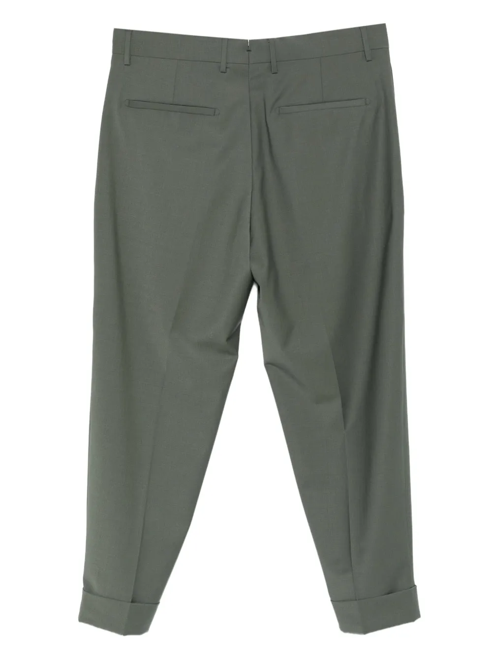 Berwich Chiaia pleated cuffed trousers - Groen