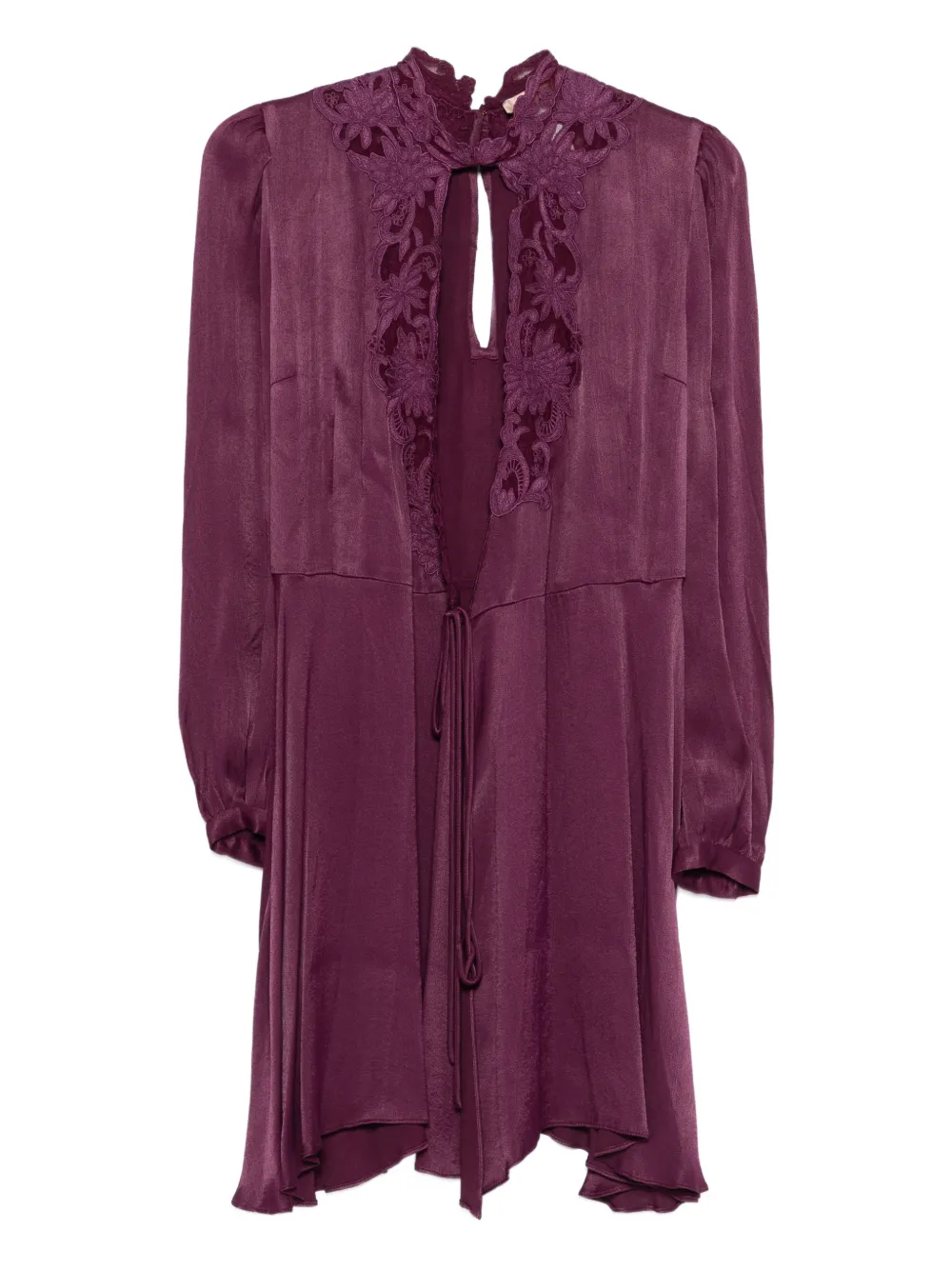 TWINSET Abito floral lace dress - パープル