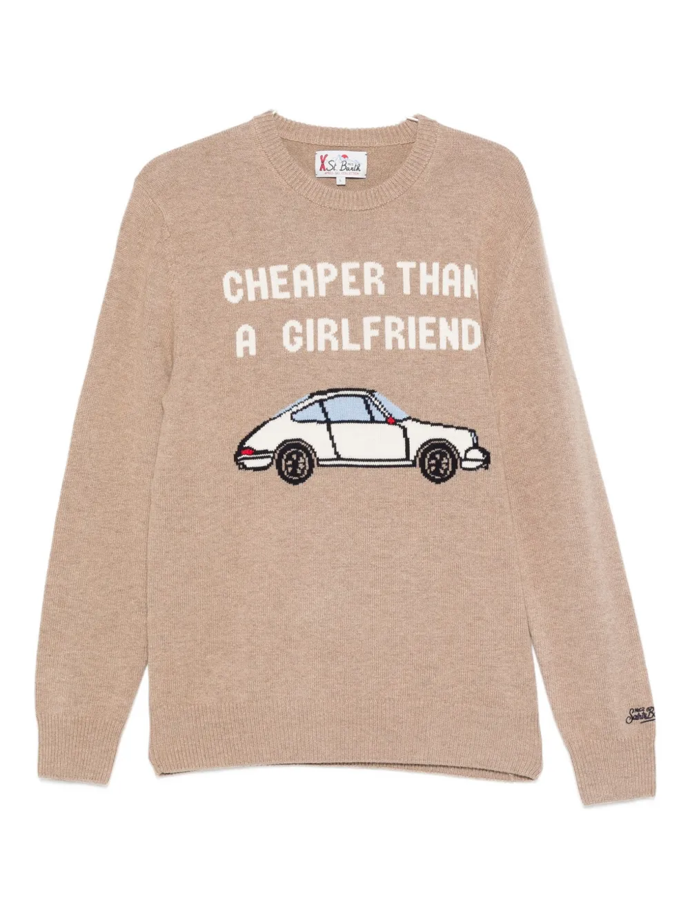 Mc2 Saint Barth Car-graphic Sweater In Neutral