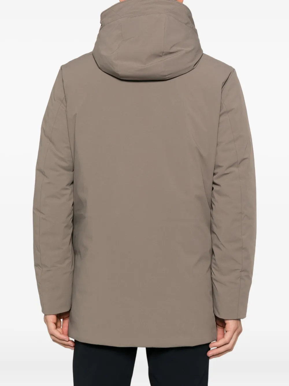 Woolrich Jas met capuchon en knoop Beige