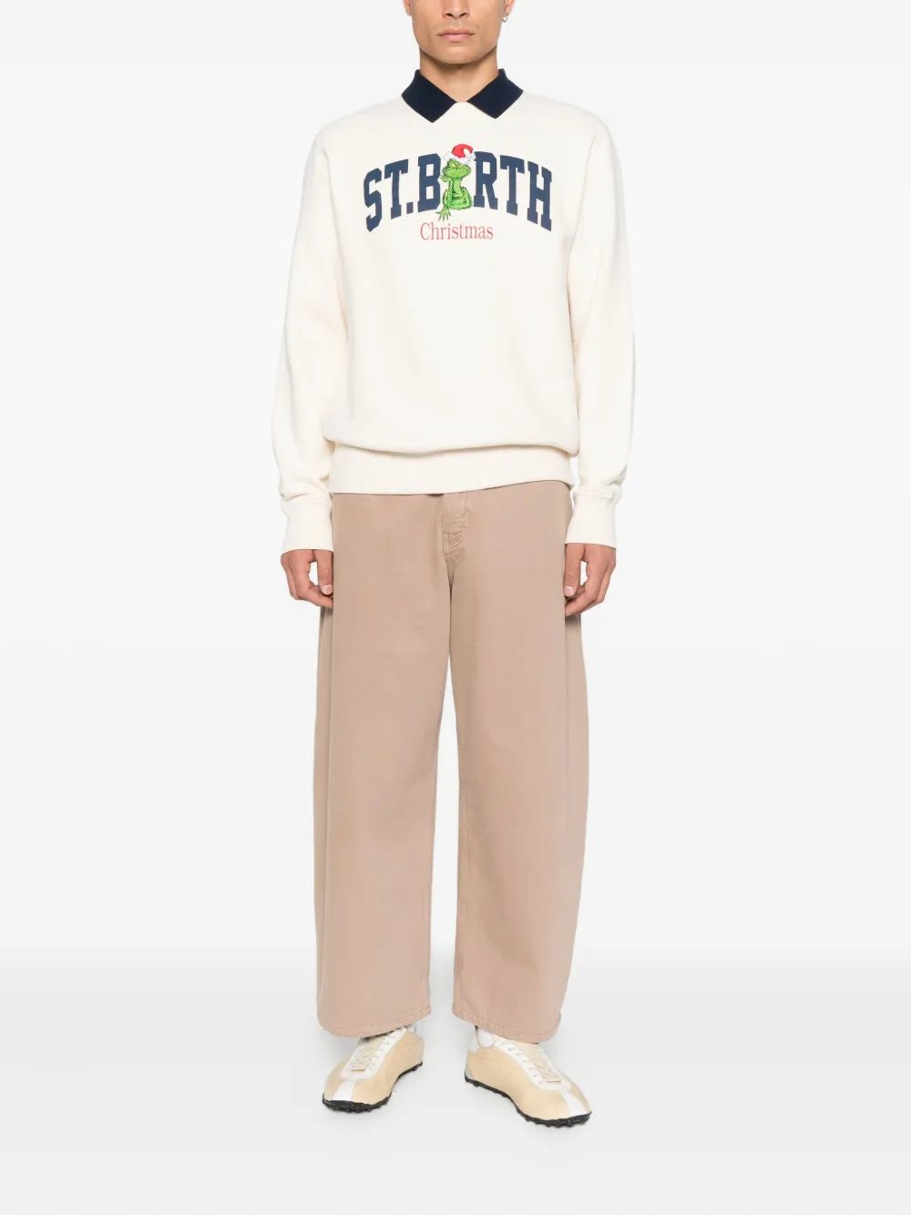MC2 Saint Barth Sweater met print - Beige