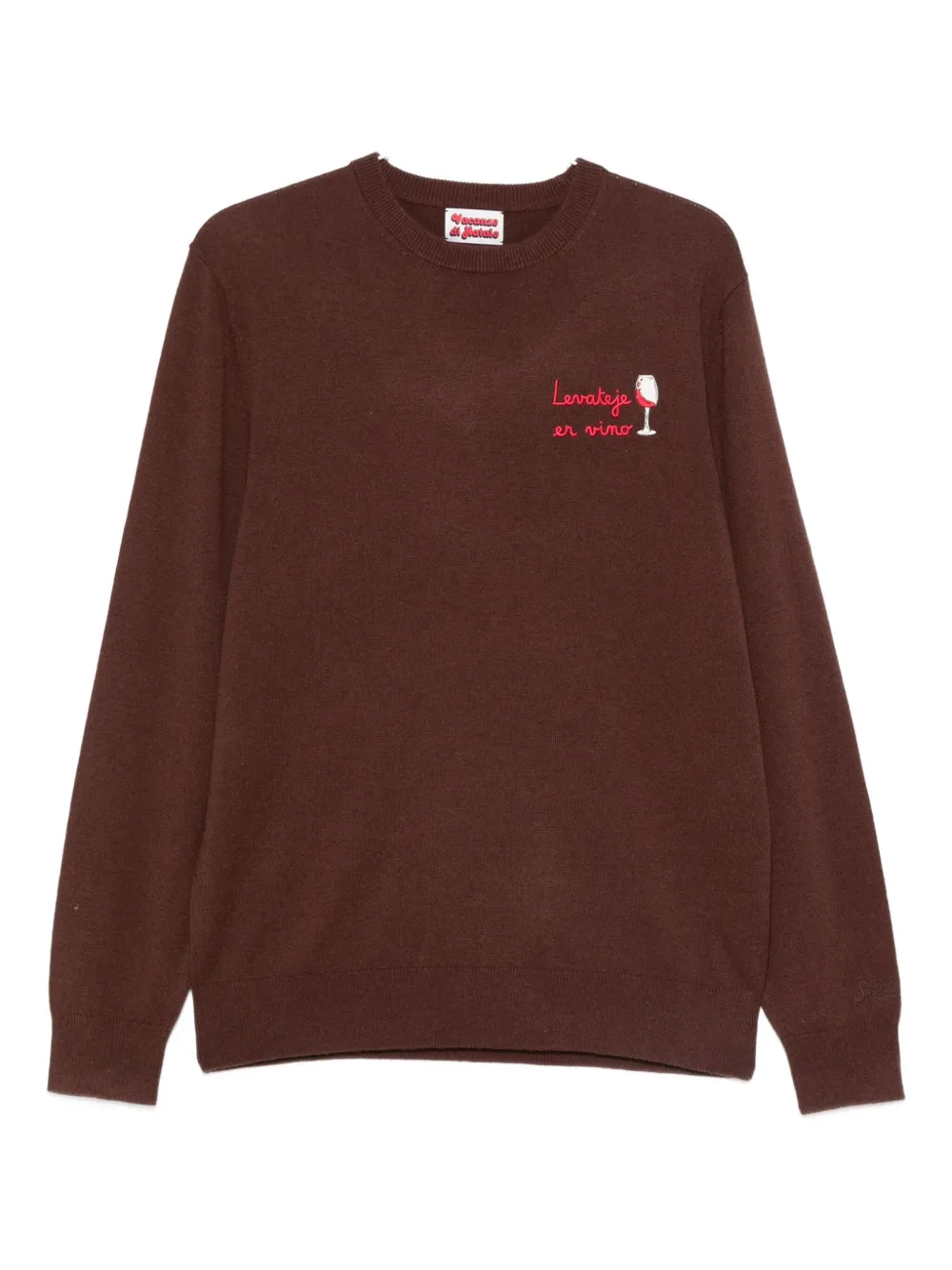 Mc2 Saint Barth Embroidery-detail Sweatshirt In Brown