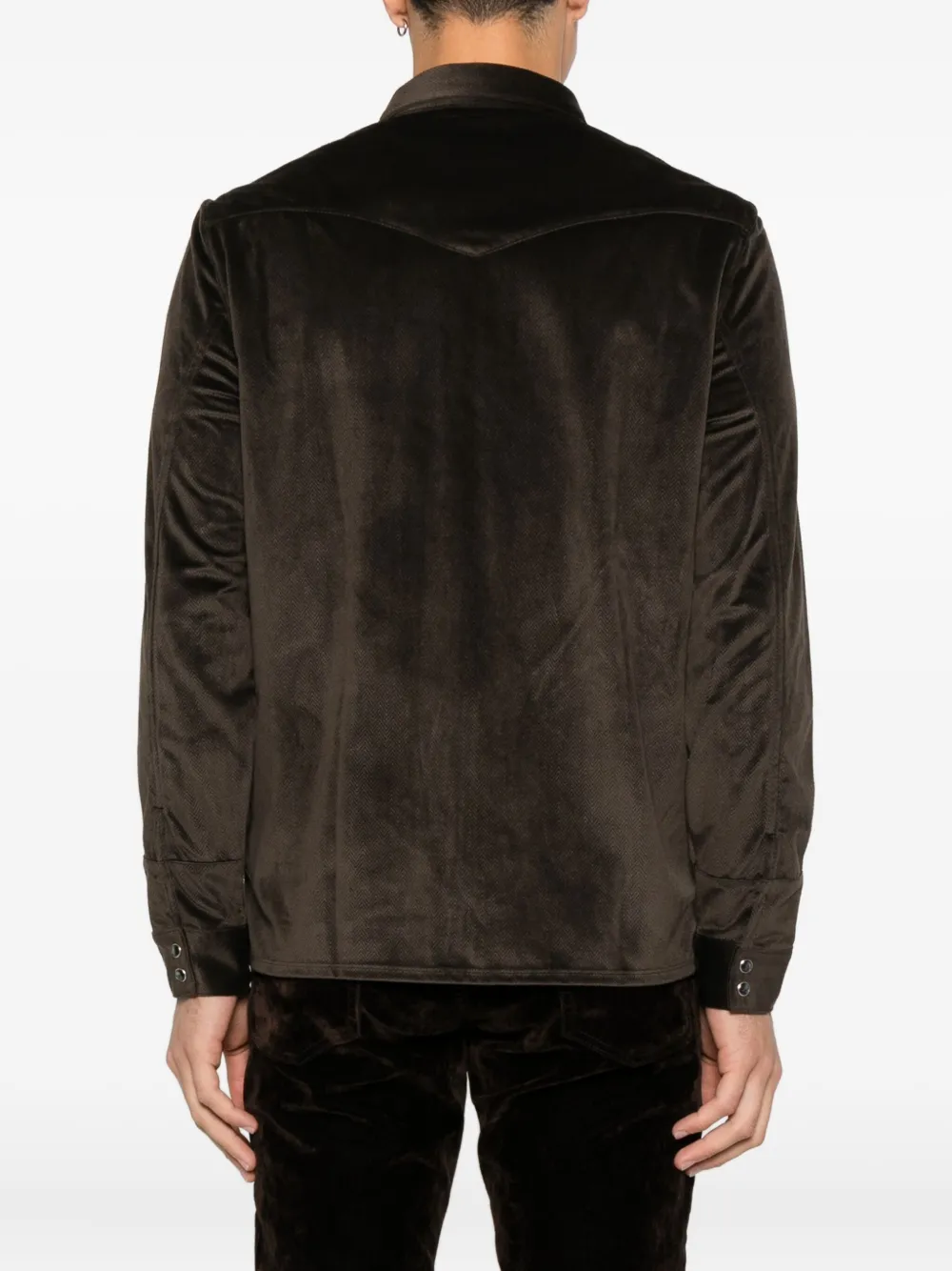 John Varvatos Andres overhemd met zak Bruin