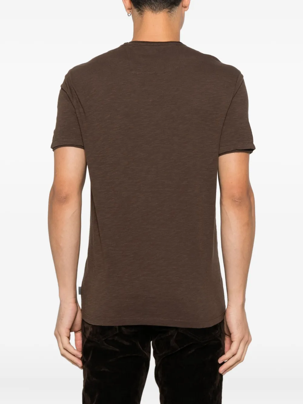 John Varvatos Miles T-shirt met V-hals Bruin