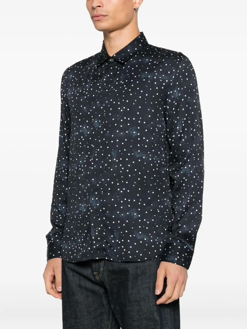John Varvatos Overhemd met stippen Zwart