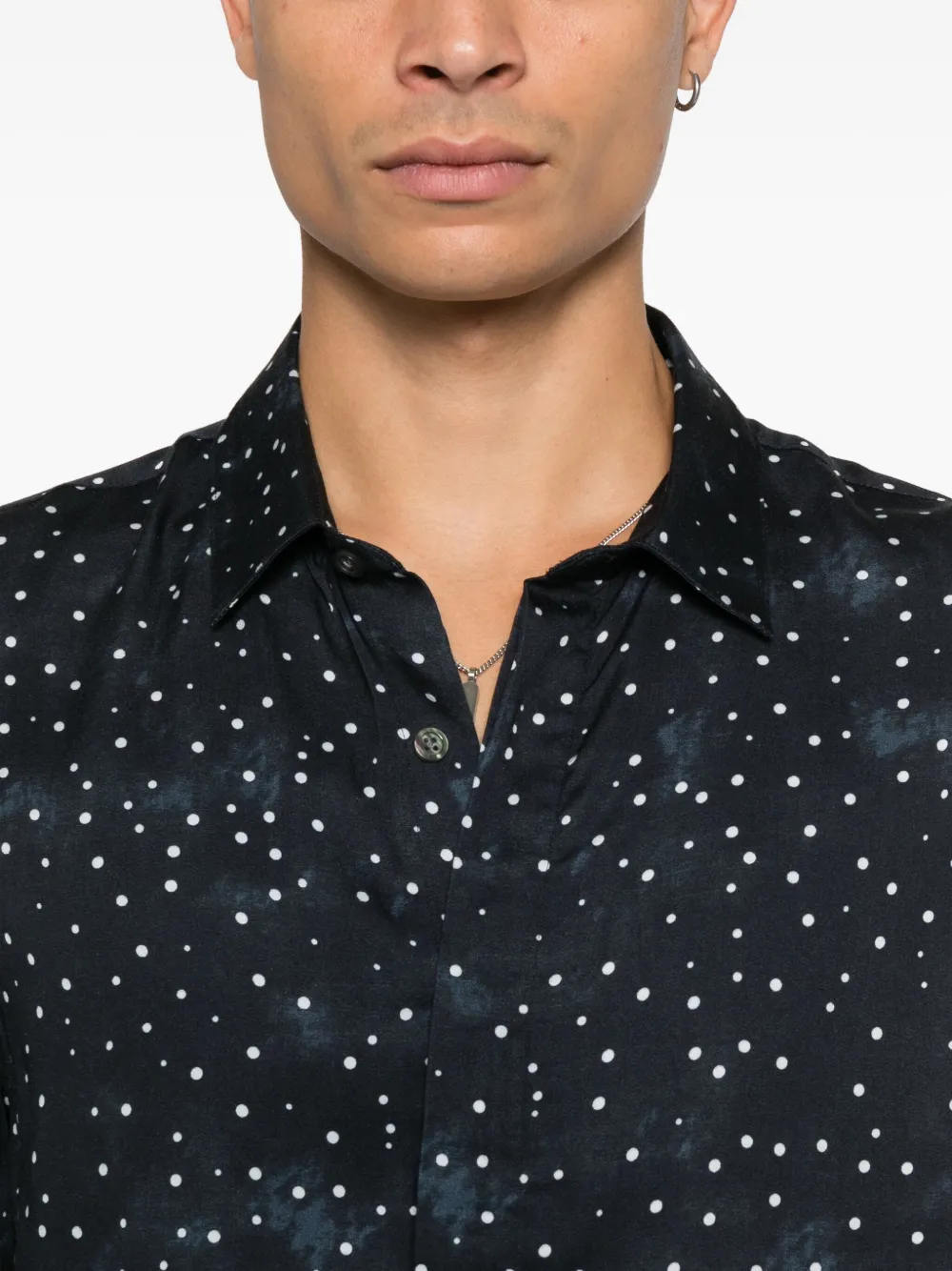 John Varvatos Overhemd met stippen Zwart
