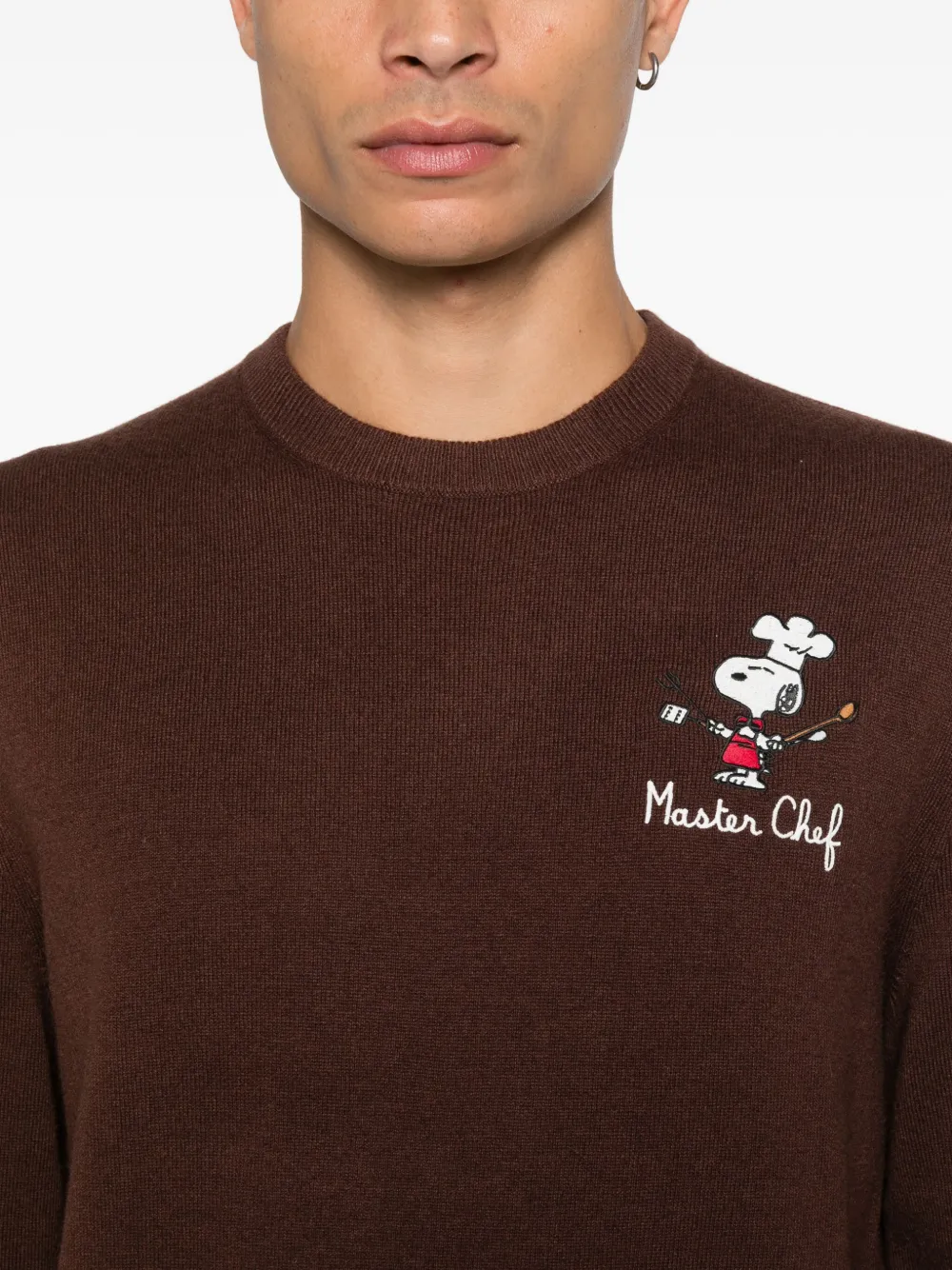 MC2 Saint Barth x Snoopy sweater met grafische print Bruin