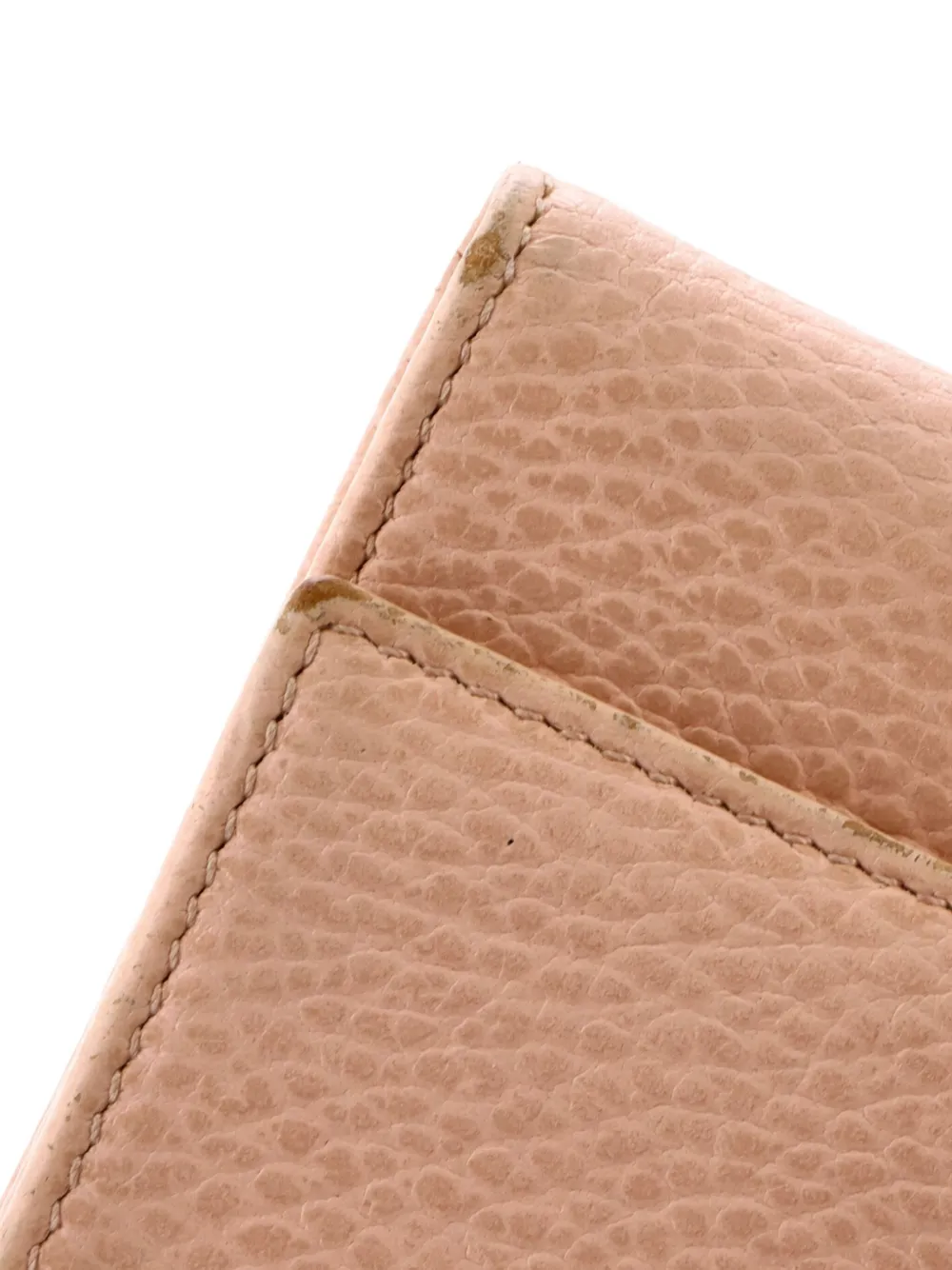 Pre-owned Gucci Gg Marmont Leather Continental Wallet In Pink