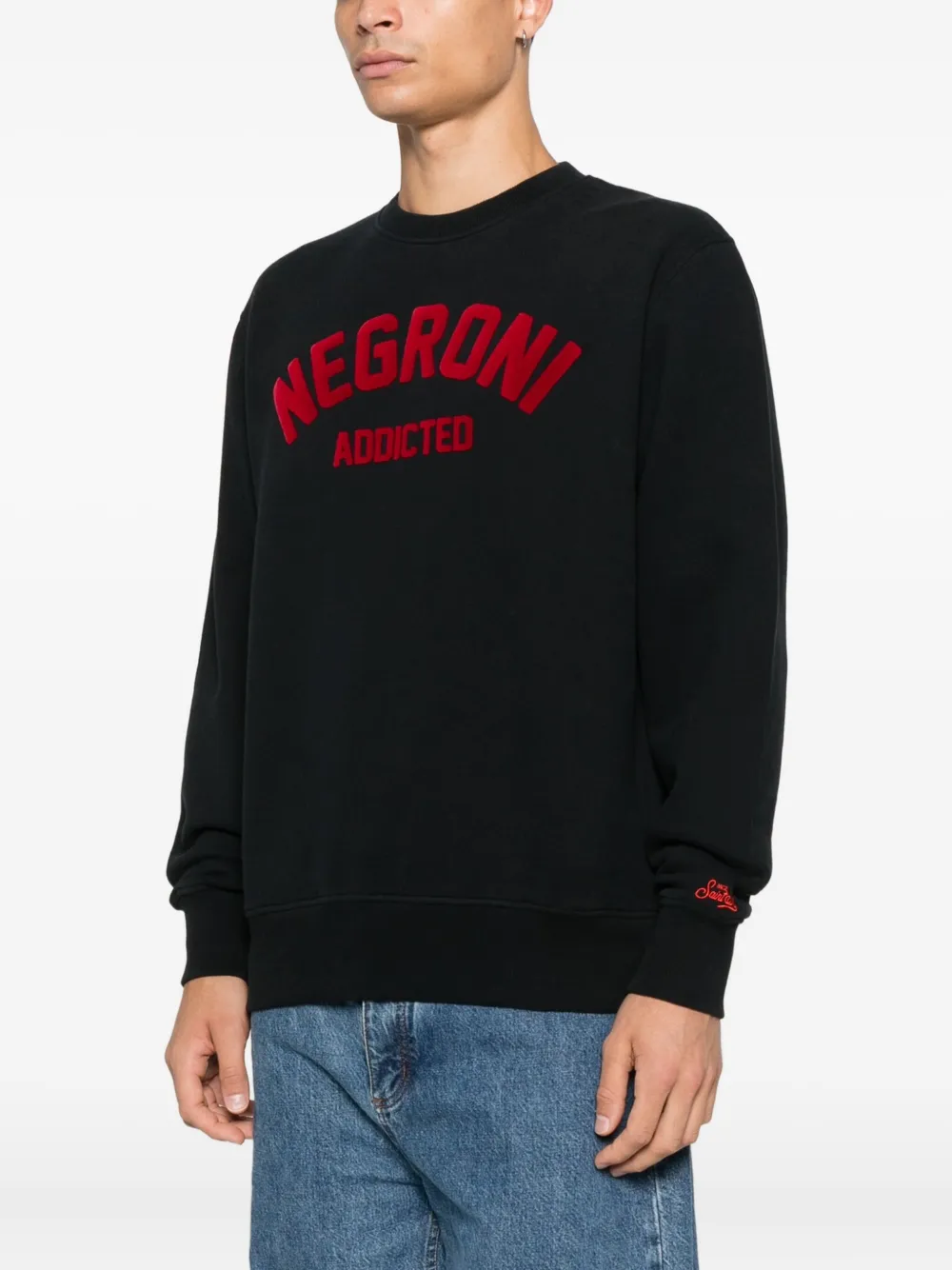 MC2 Saint Barth Sweater met print Zwart