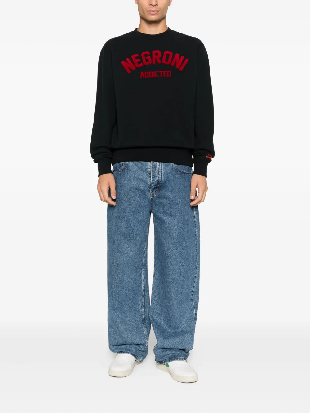 MC2 Saint Barth Sweater met print - Zwart