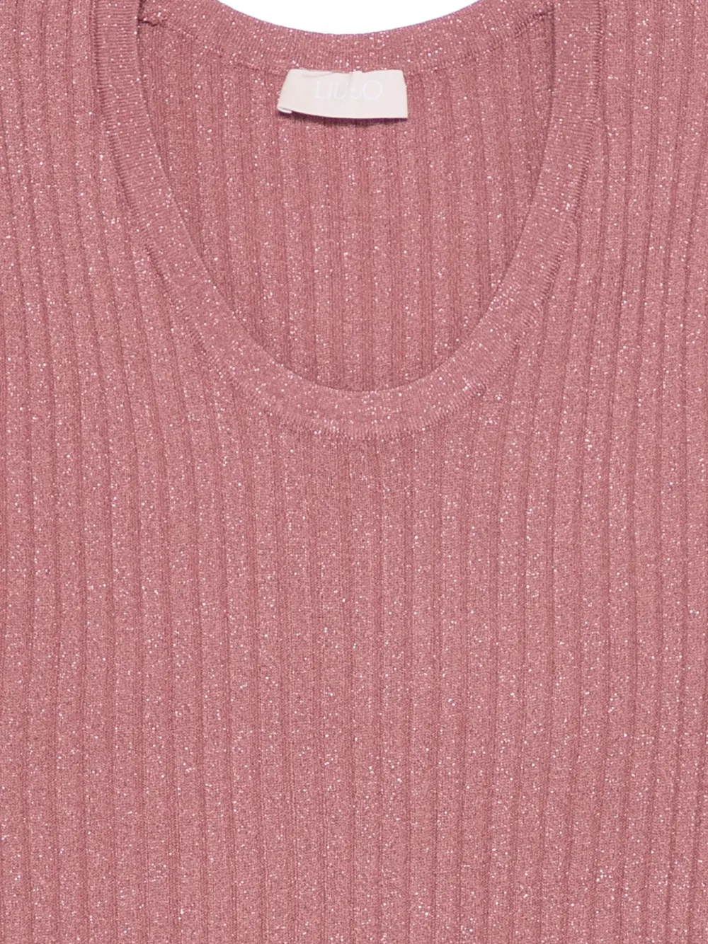 LIU JO Geribbelde top Roze