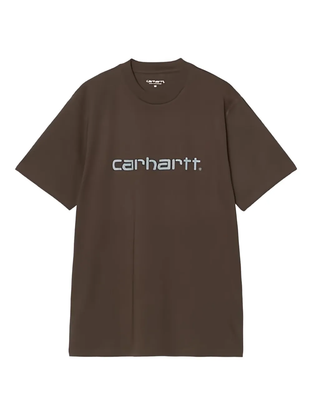 Carhartt WIP script short-sleeve T-shirt | Brown | Image 1