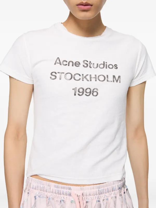 Acne Studios グラフィックTシャツ 1946 Acne Studios グラフィック Tシャツ | ニュートラル | FARFETCH JP
