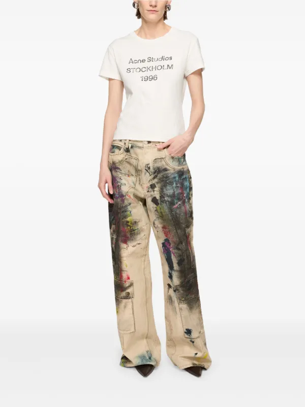 Acne Studios グラフィック Tシャツ | ニュートラル | FARFETCH JP