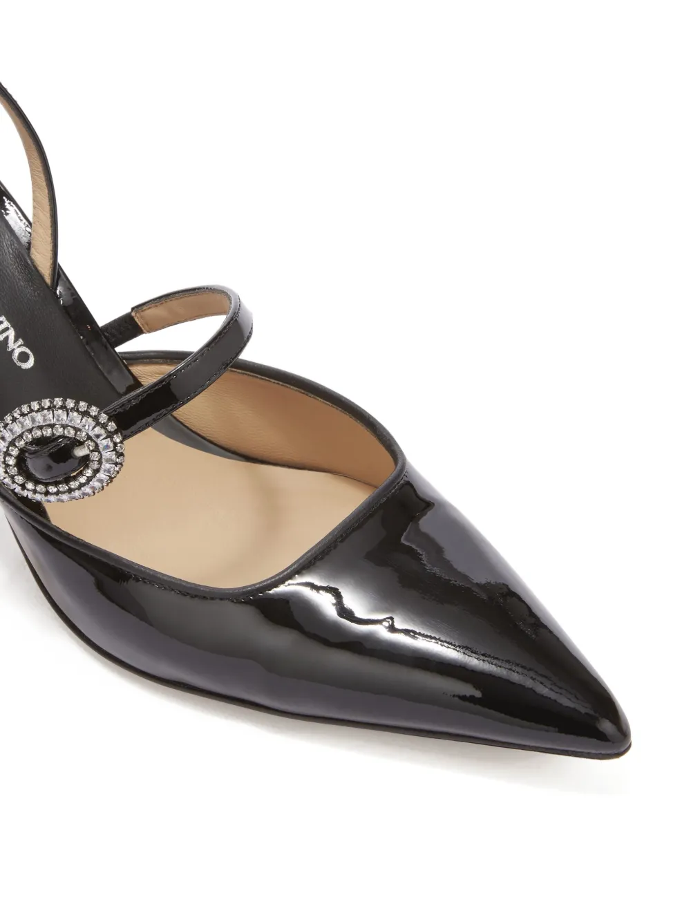  Ermanno Scervino Embellished Slingback Sandals - Black 