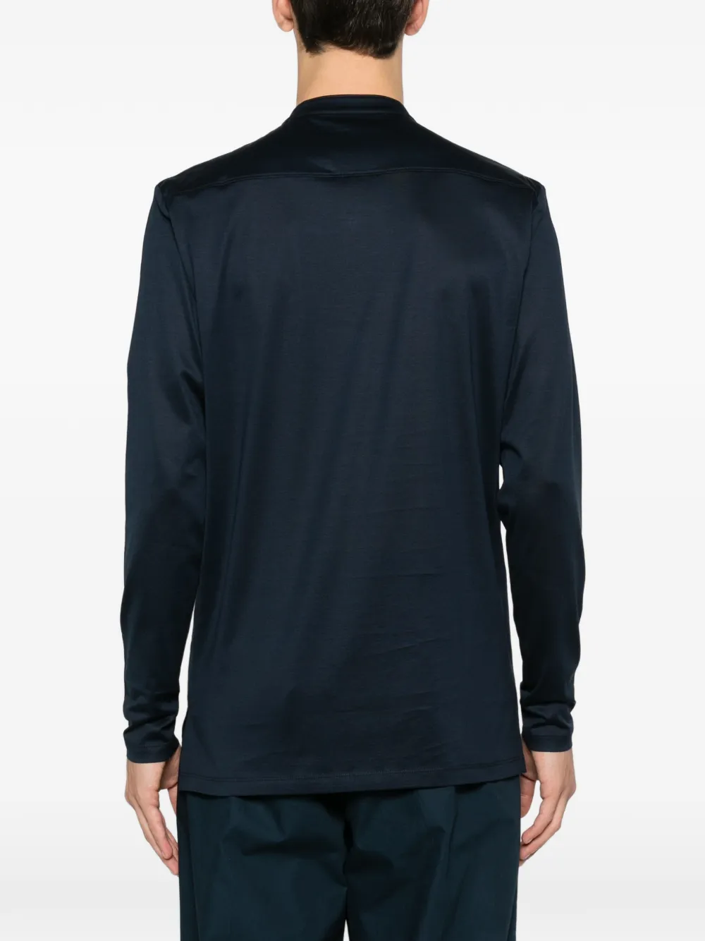 Tokyo Buttoned Blue Polo Shirt In Blue