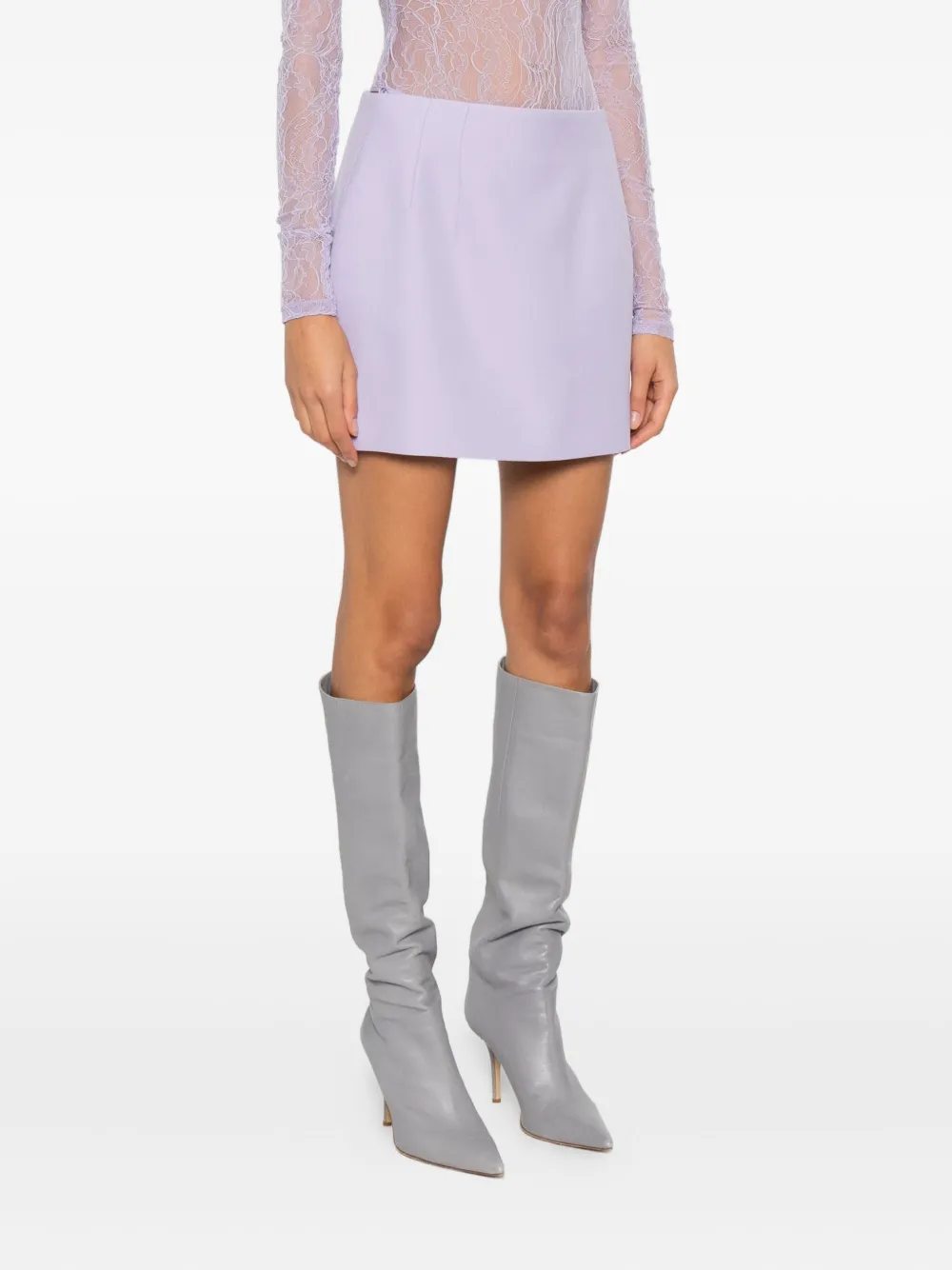 WARDROBE.NYC Mini-rok met ritssluiting Paars