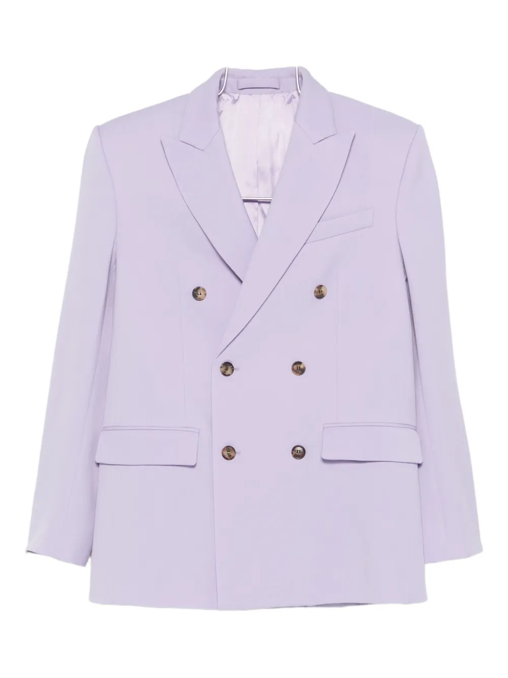 Wardrobe.nyc Double-breasted Blazer In Purple