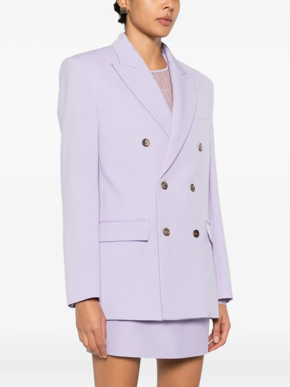 Wardrobe.nyc Double-breasted Blazer In Purple