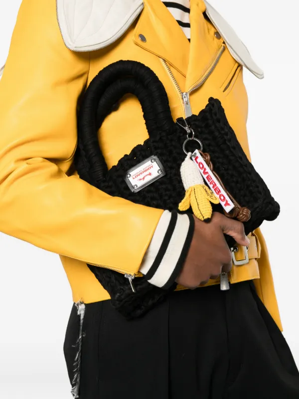 Charles Jeffrey Loverboy banana-charm Tote Bag | Black | FARFETCH