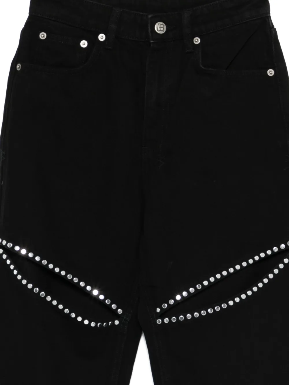 Ksubi Playback Studded Jeans In Black