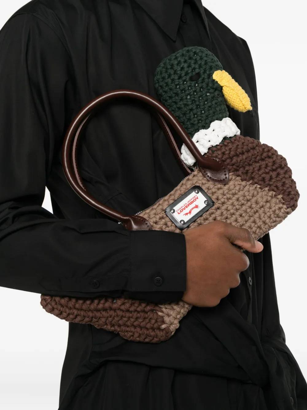 Charles Jeffrey Loverboy Duck Tote Bag In Brown