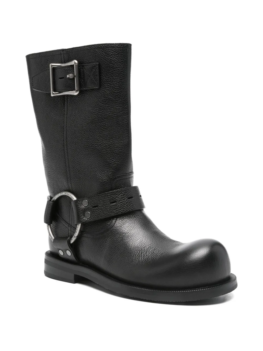Martine Rose O-ring Biker Boots In Black