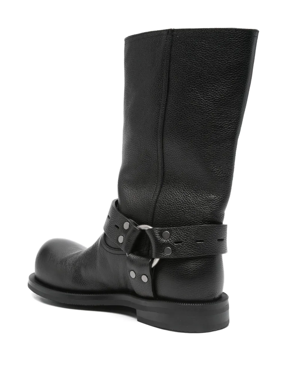 Martine Rose O-ring Biker Boots In Black