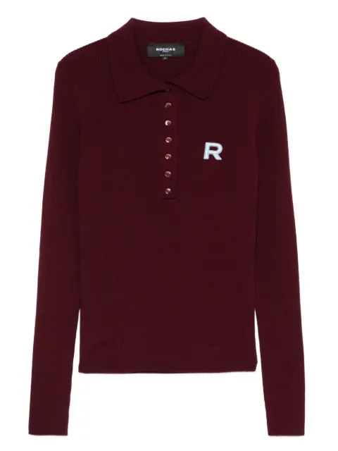Rochas logo-patch polo top