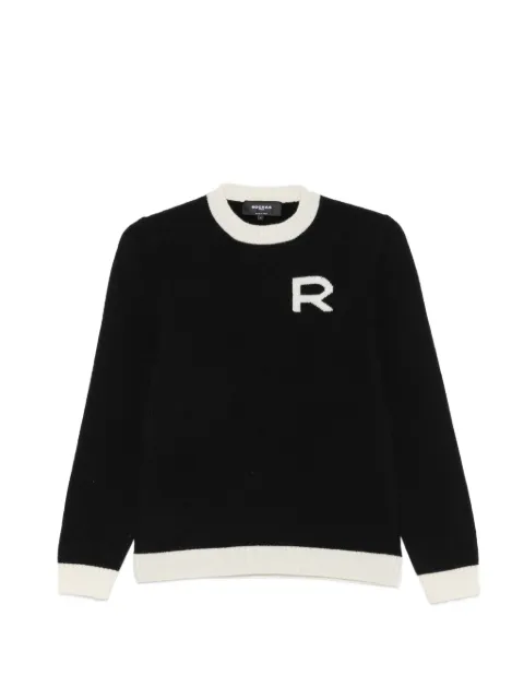Rochas R intarsia contrast-trim sweater
