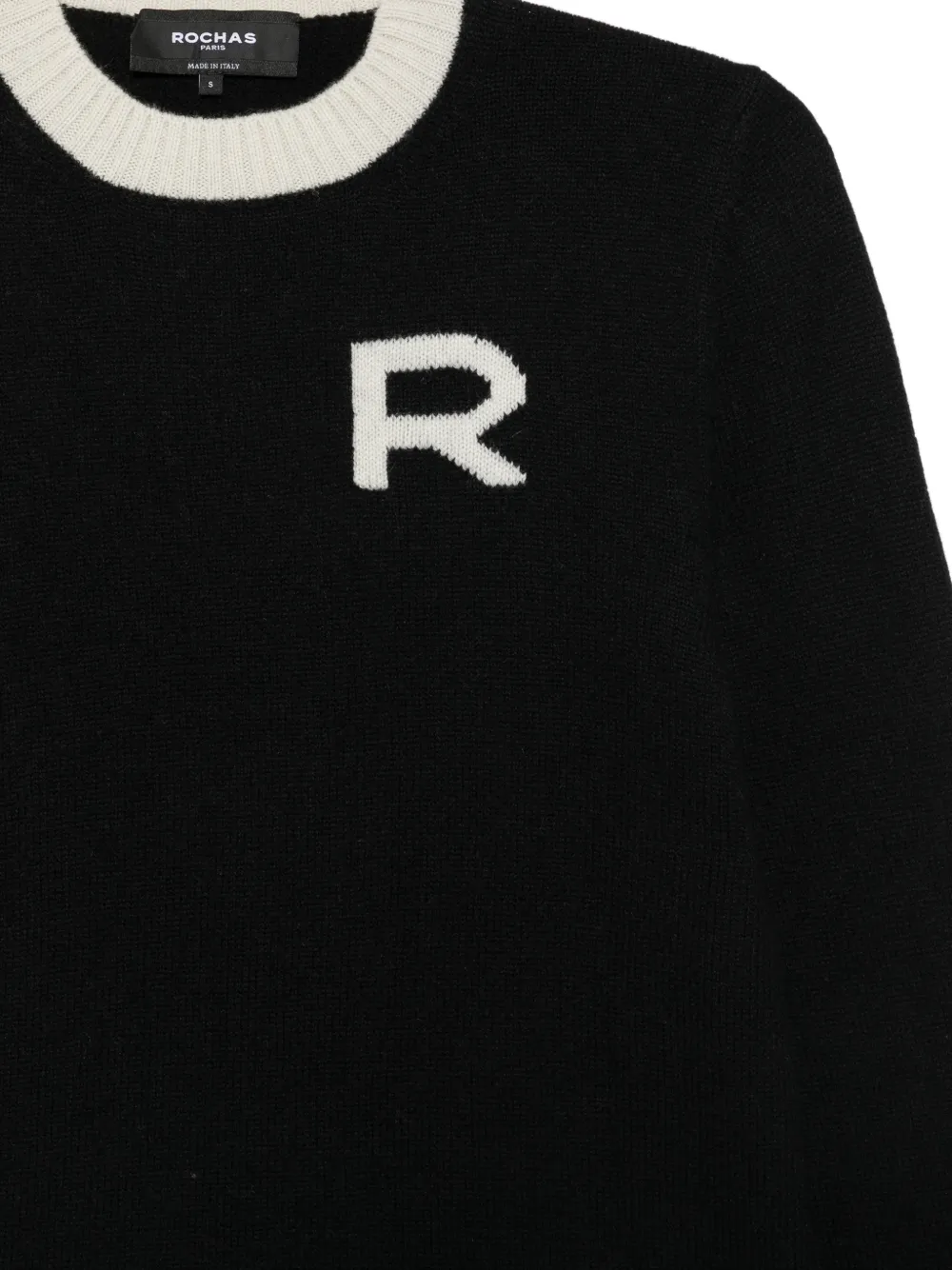 Rochas Trui met contrasterende afwerking Zwart