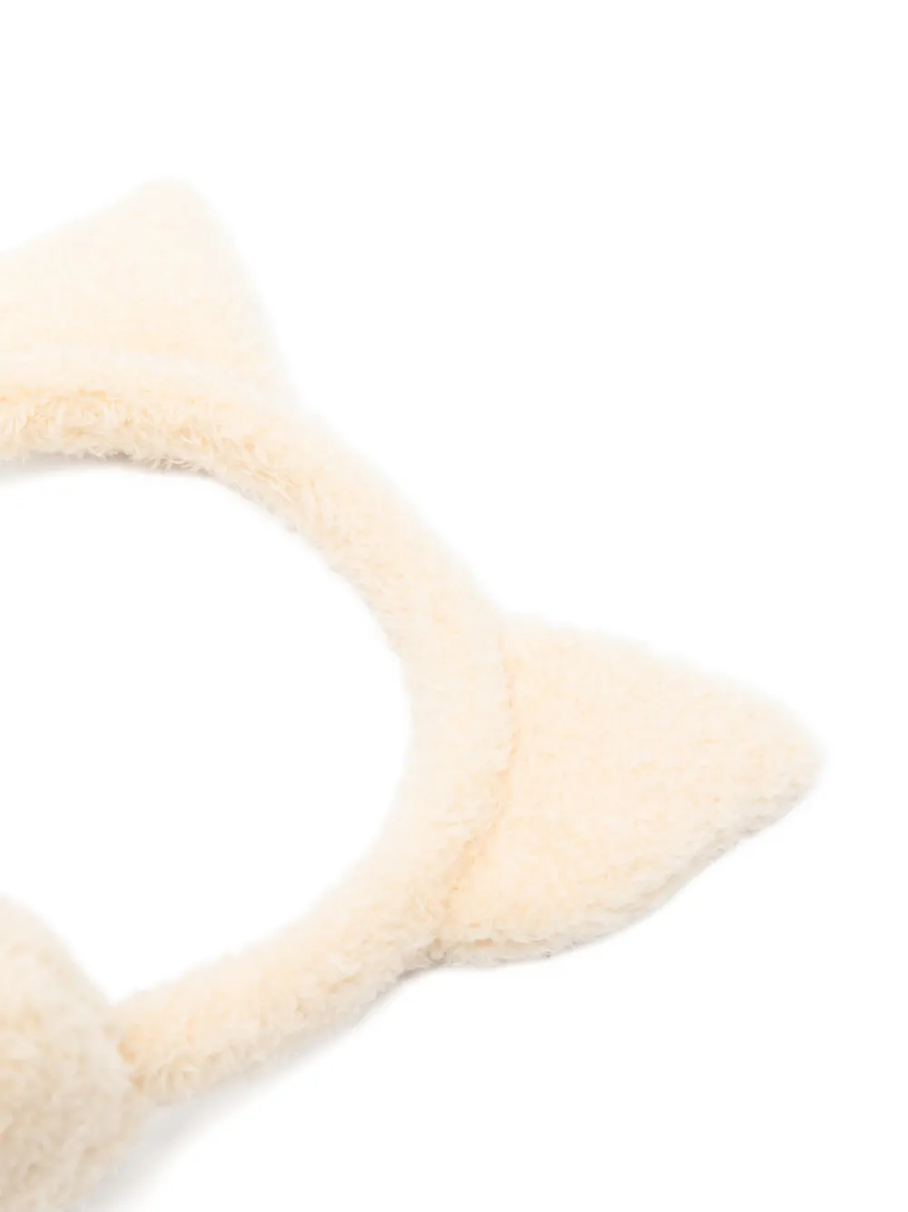 Charles Jeffrey Loverboy fleece oorwarmers met kattenoor-effect Beige