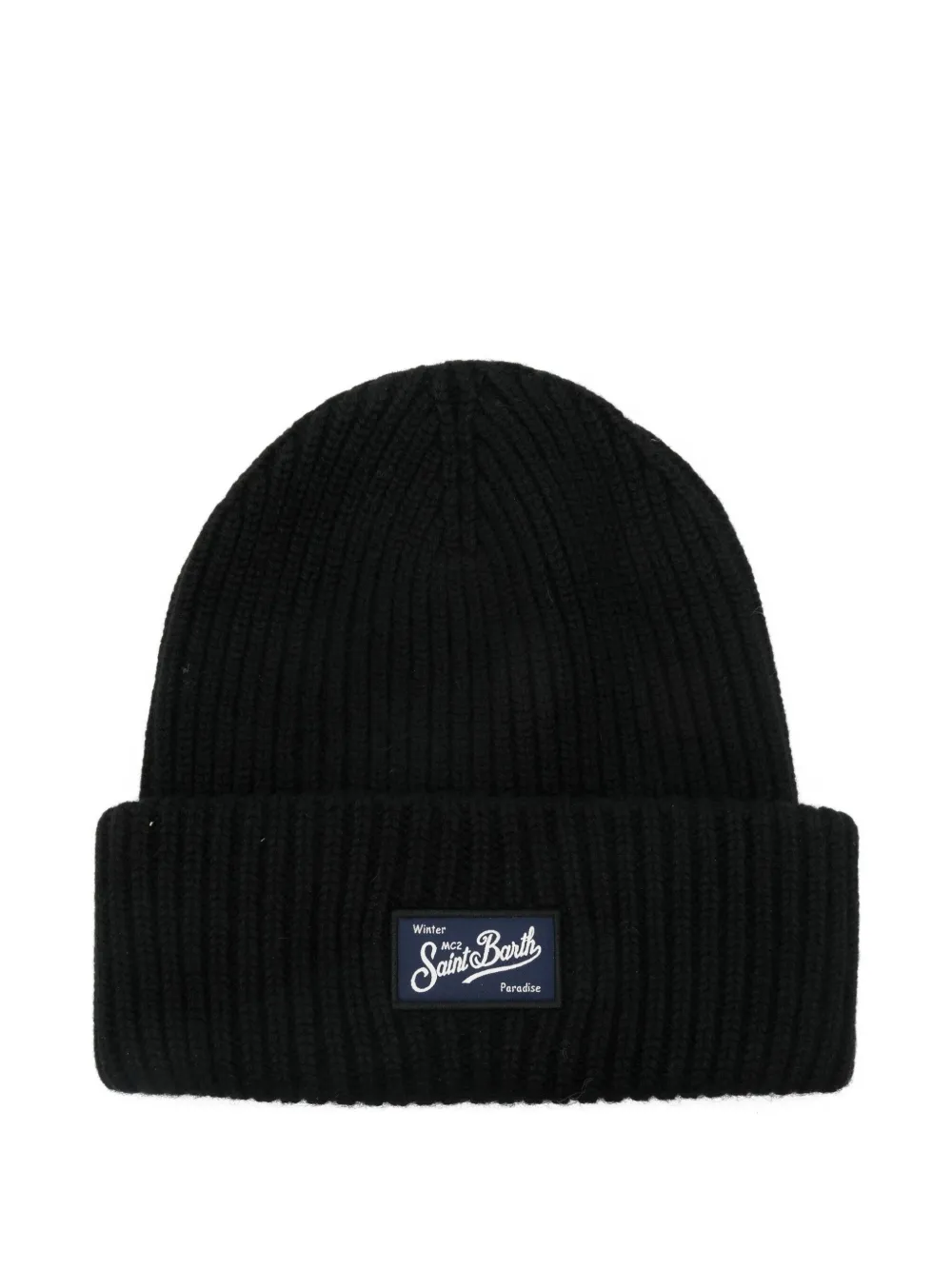 MC2 Saint Barth logo-patch beanie hat | nero | Image 1
