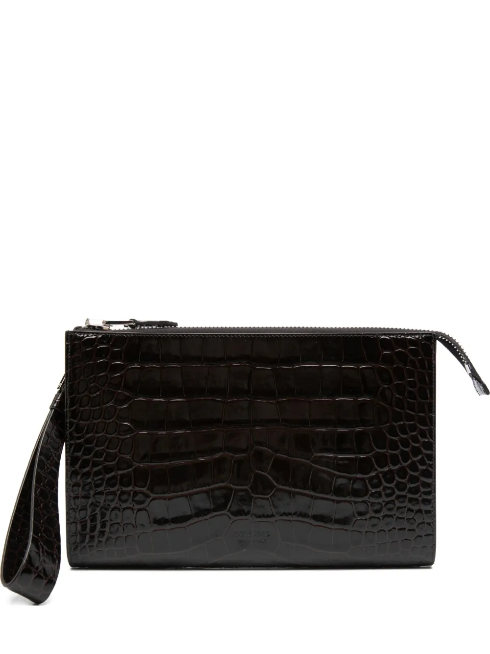 Tom Ford Zip-fastening Clutch In Black