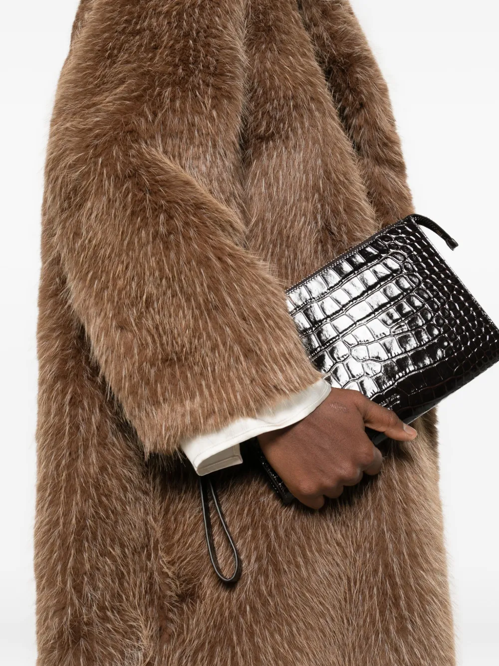 TOM FORD zip-fastening clutch - Bruin