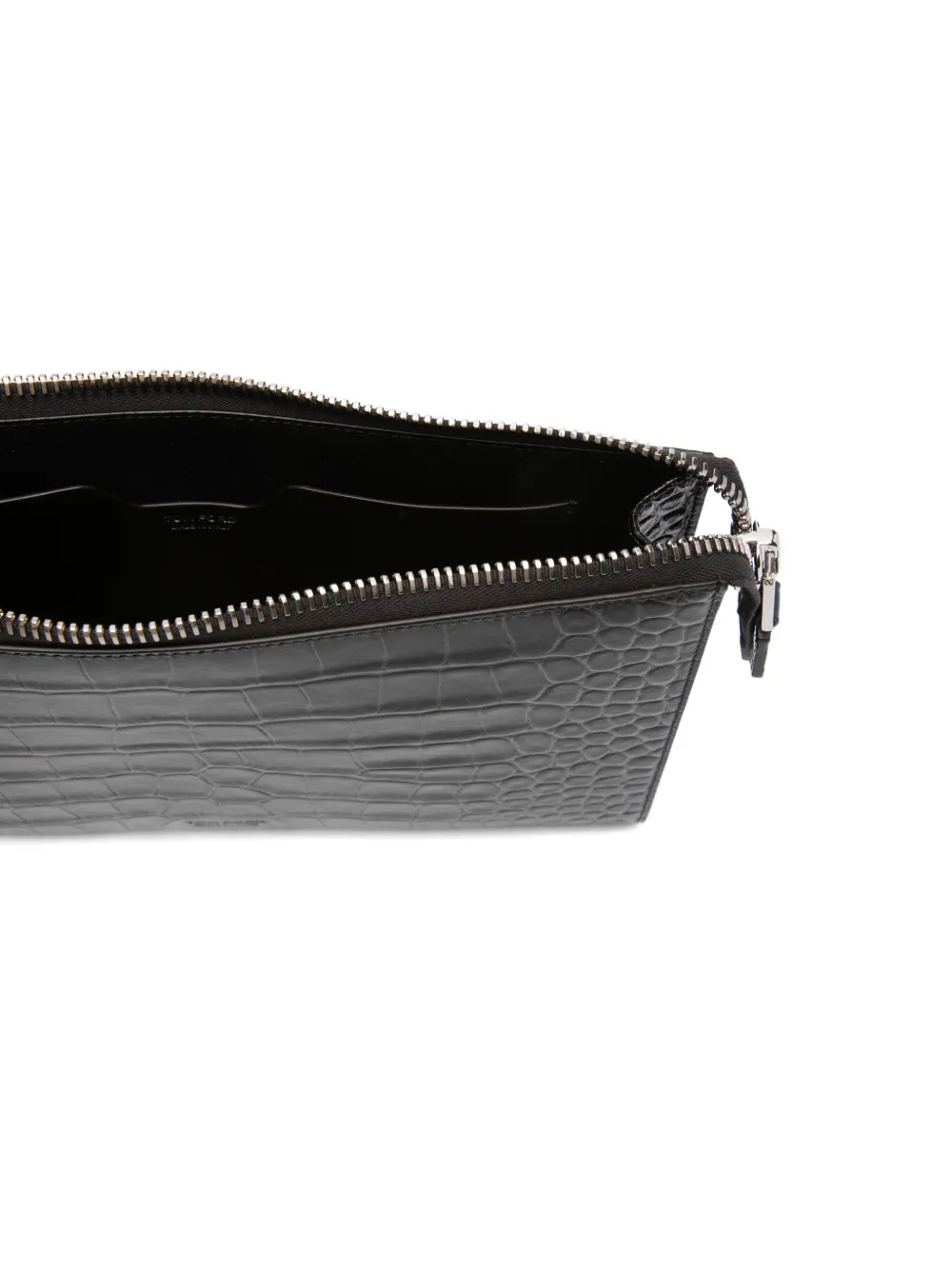 Tom Ford Zip-fastening Clutch In Black