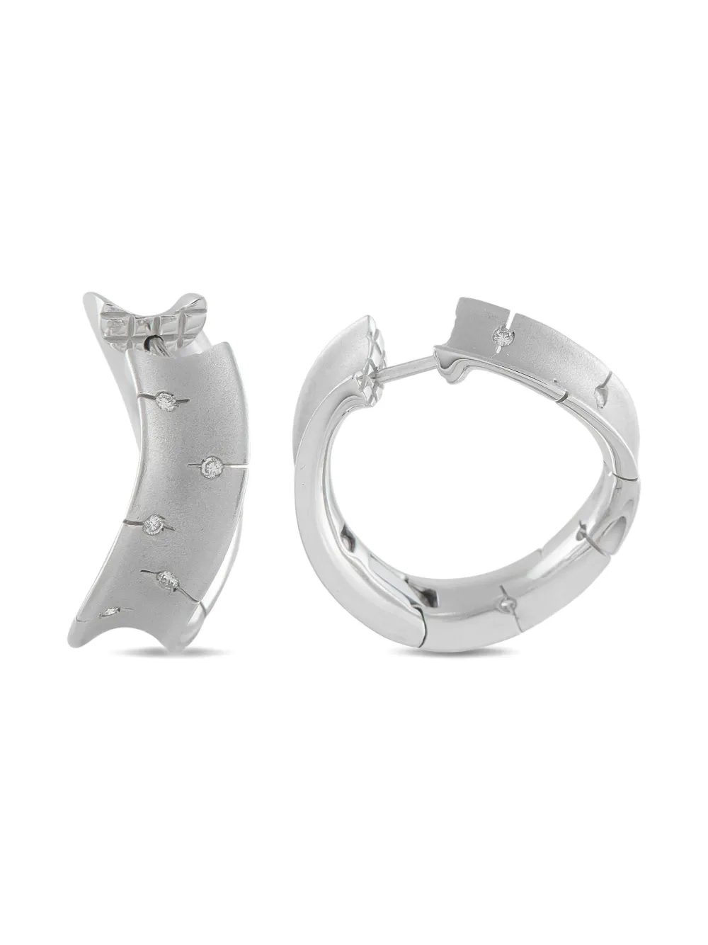 Roberto Coin Pre-Owned arracadas Convex en oro blanco de 18kt con diamante | Image 2