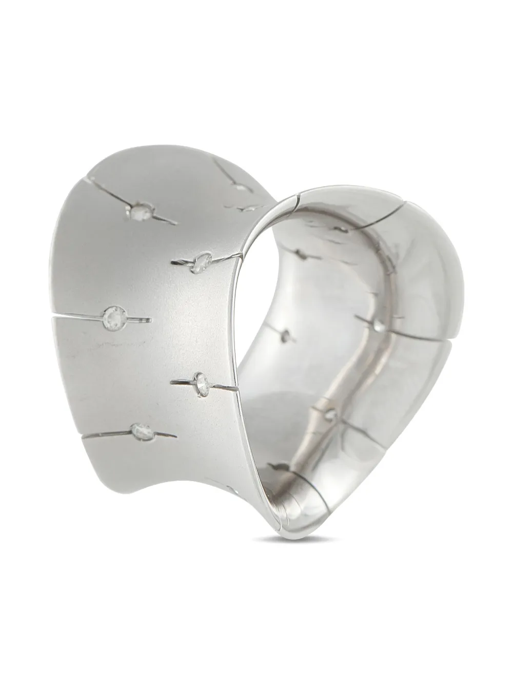 Roberto Coin Pre-Owned 18K white gold diamond convex ring | Silver | Image 1