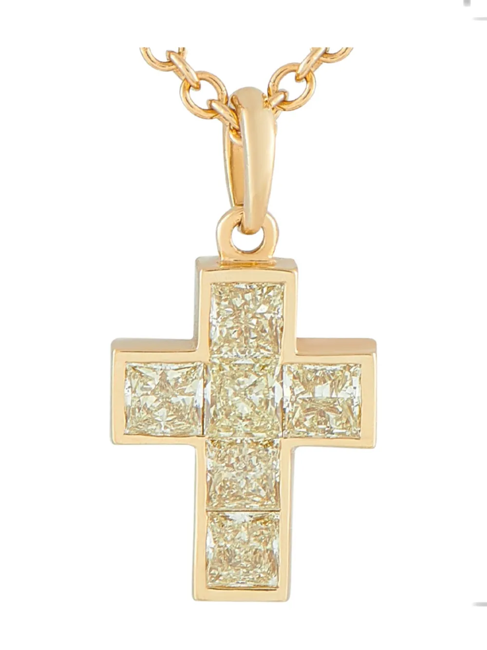 Pre-owned Cartier 18k Yellow Gold Diamond Pendant Necklace