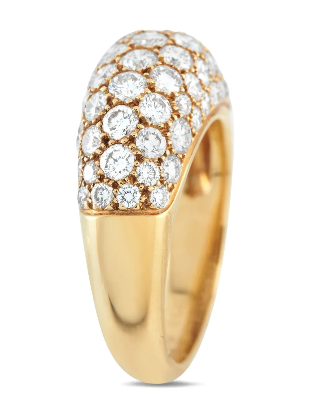 Pre-owned Van Cleef & Arpels 18k Yellow Gold Bombe Diamond Ring