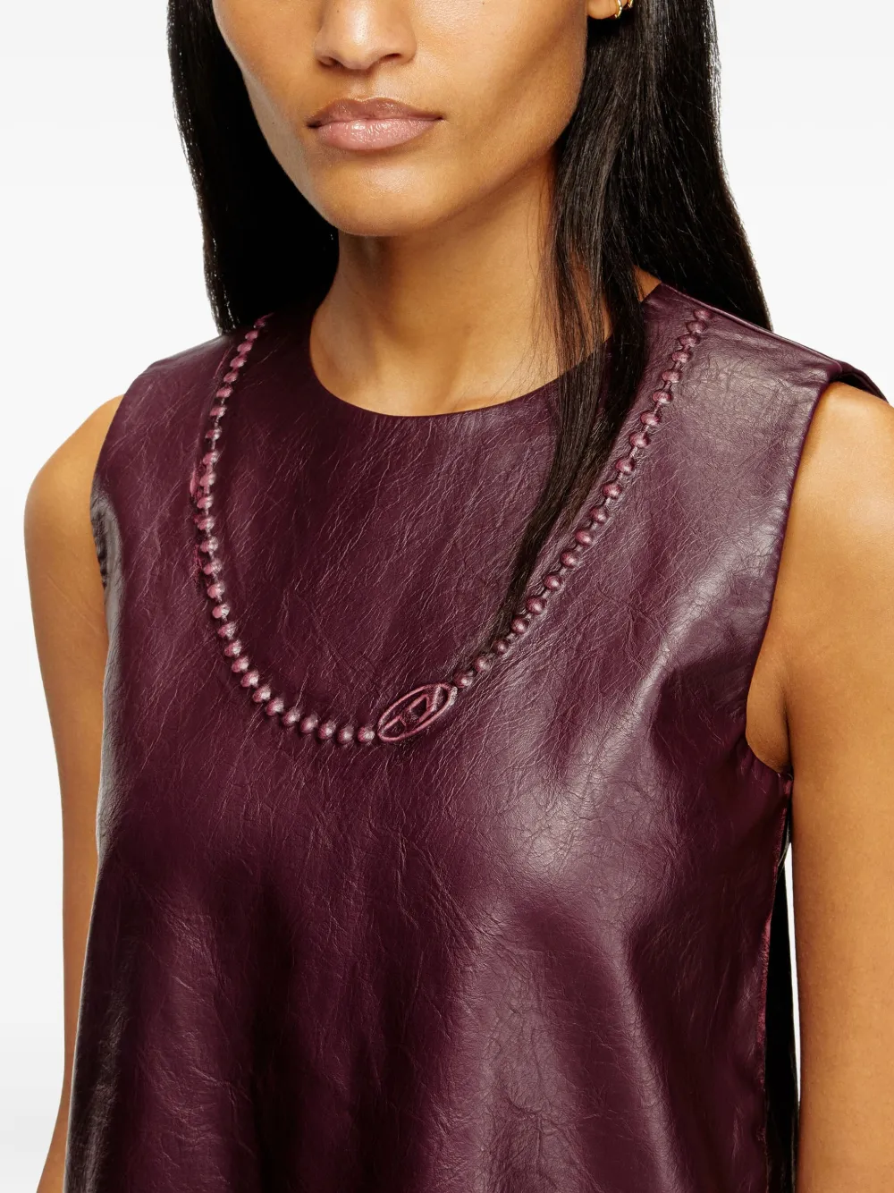 Diesel Fr-d-ares Mini Dress In Burgundy