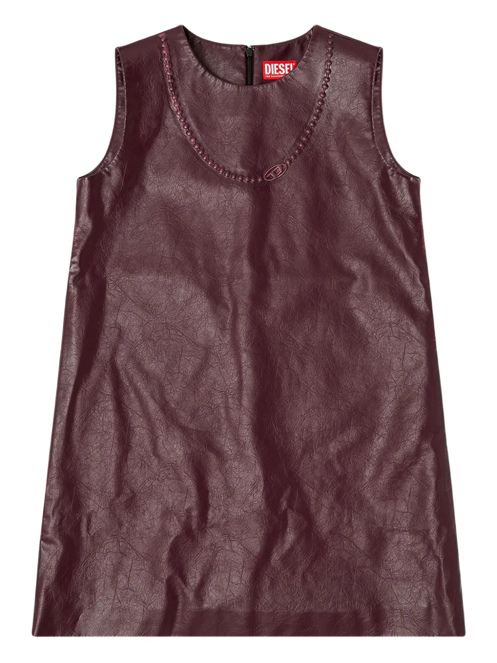 Diesel Fr-d-ares Mini Dress In Burgundy