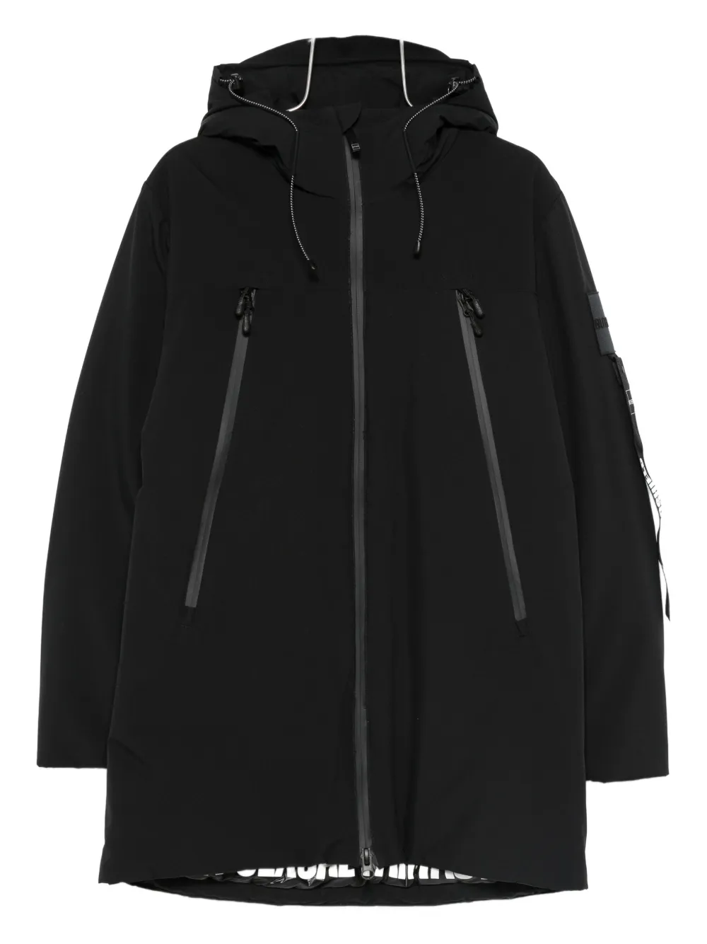 OUTHERE hooded zip coat | Black | Image 1