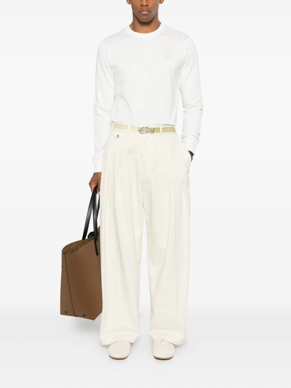 Moncler T-shirt met lange mouwen - Wit