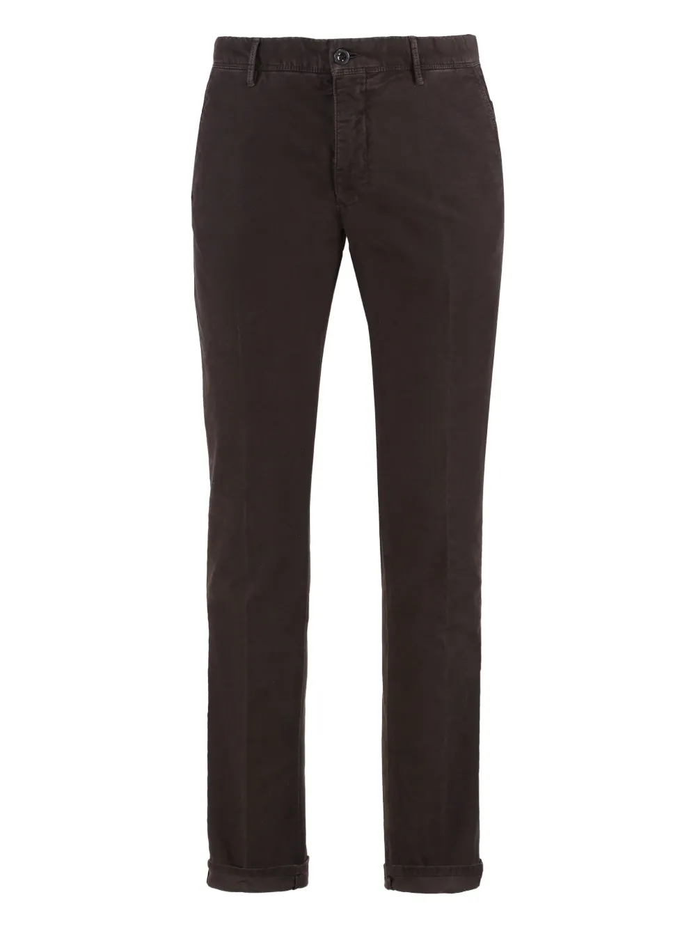 Slowear Cuffed Cotton Jeans In Brown