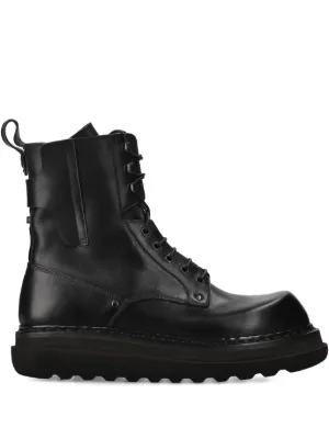 Yohji Yamamoto コンバットブーツ | ブラック | FARFETCH JP