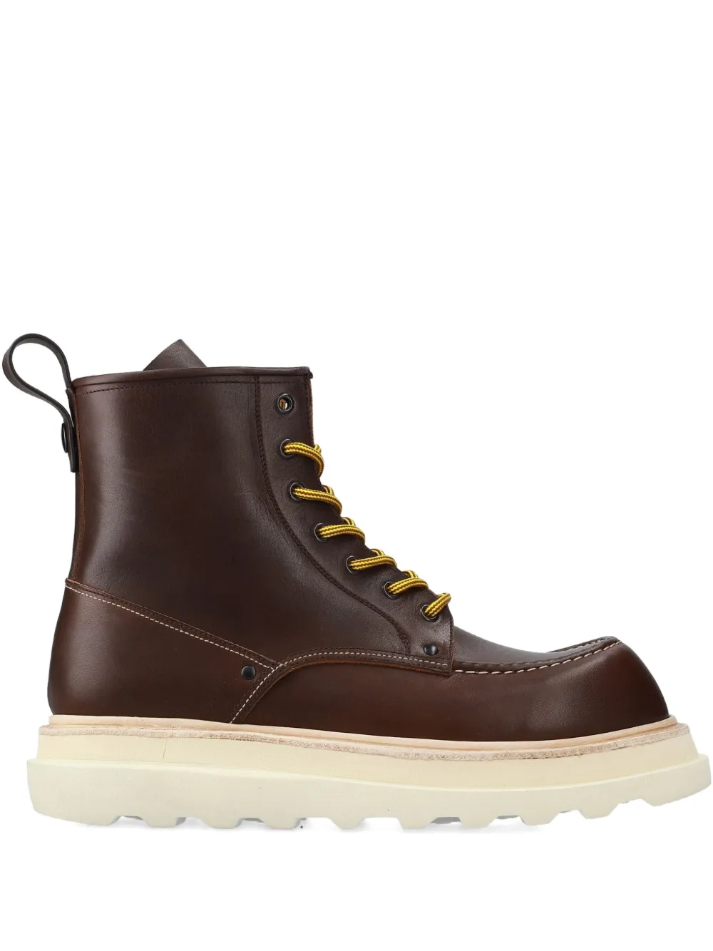 Premiata lace-up platform boots | Brown | Image 1