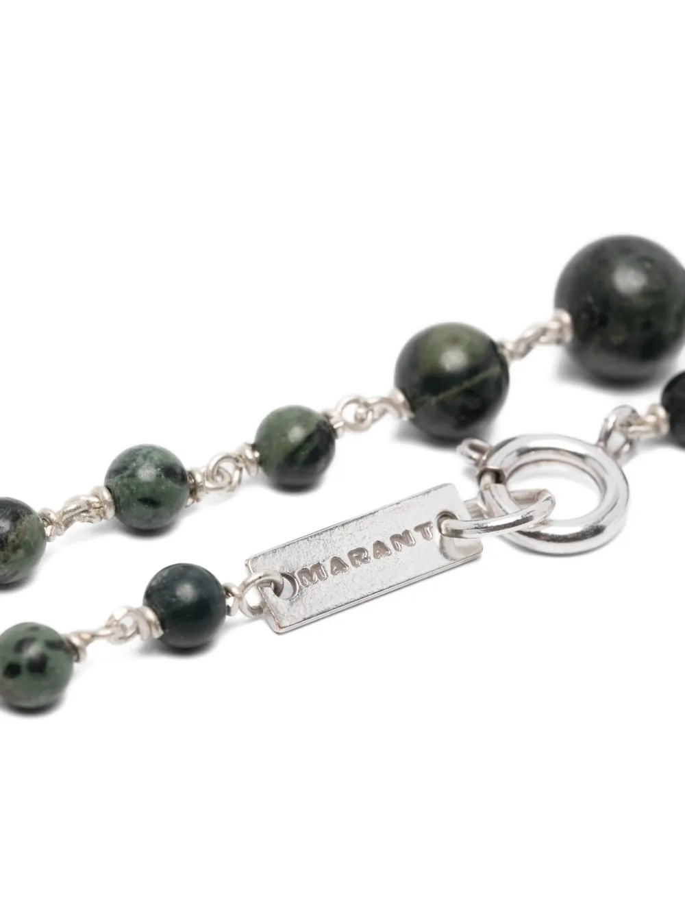 Isabel Marant Beaded Long Necklace In Green