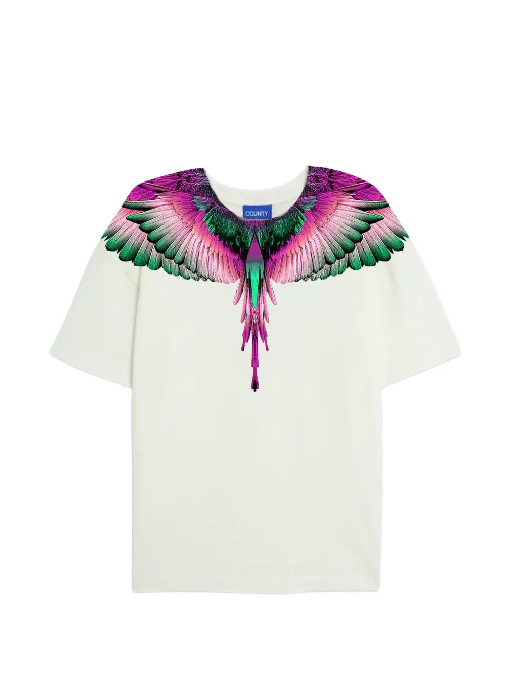 COUNTY OF MILAN KIDS wings graphic T-shirt - Bianco